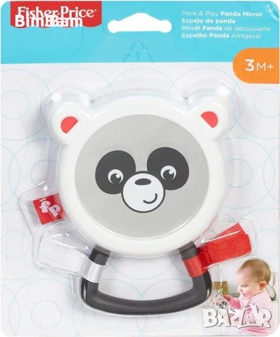 Бебешка дрънкалка Панда с огледало / Fisher Price, снимка 1