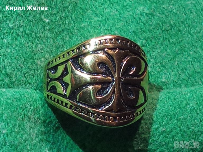 КРАСИВ ОРНАМЕНТИРАН СТОМАНЕН ПРЪСТЕН 6752, снимка 1