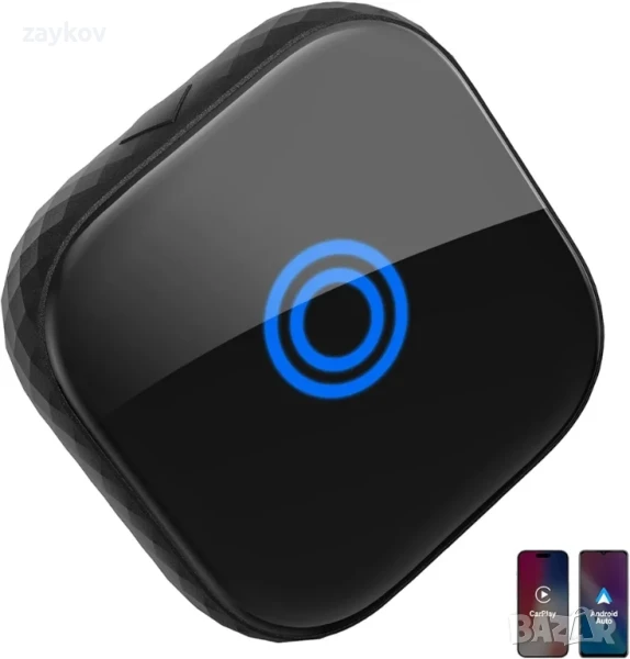 2-в-1 безжичен CarPlay адаптер и безжичен адаптер за Android Auto, снимка 1