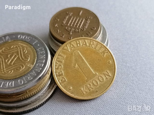 Монета - Естония - 1 крона | 2001г.