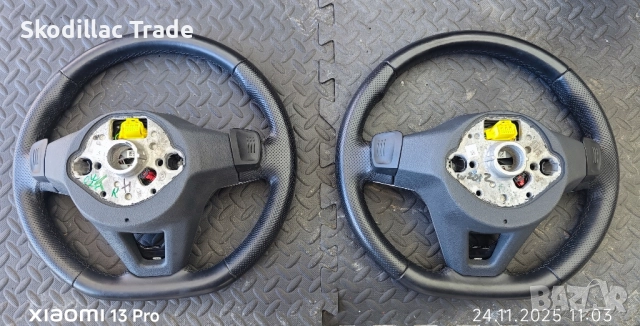 Оригинален кожен волан за VW GTI/GTX/GTE/R-Line с подгрев, снимка 3 - Части - 52522637