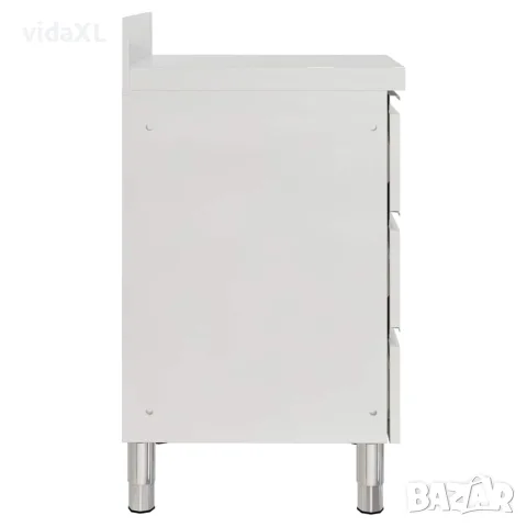 vidaXL Търговски кухненски шкаф с 3 чекмеджета 50x60x96 см, снимка 3 - Обзавеждане на кухня - 56146082