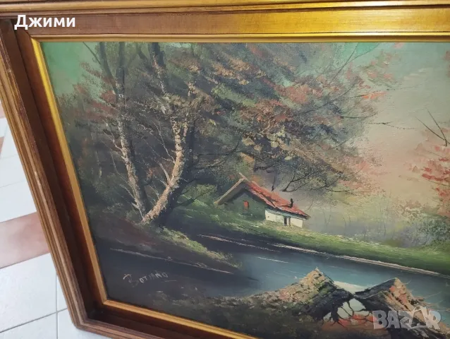 перфектна маслена картина, снимка 3 - Антикварни и старинни предмети - 47481005