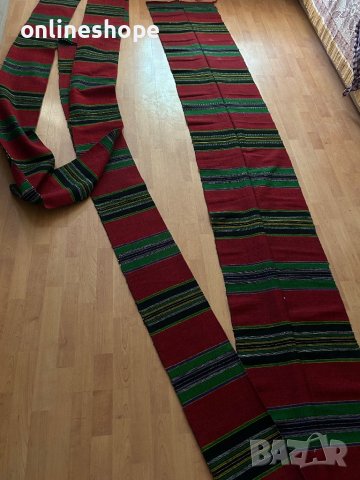 Ръчно тъкани от вълна черги / килими / пътеки от 1876г България, снимка 14 - Други - 41444245