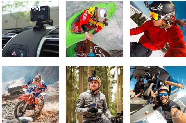 Самозалепваща плоска и извита стойка за GoPro Hero 13, 12, 11, 10, 9, 8, Insta360, SJCAM, A, снимка 2 - Камери - 53084768