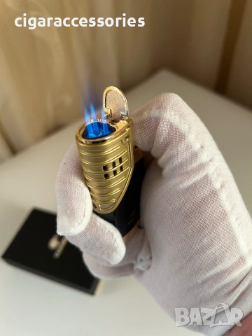Cohiba луксозна запалка с 3 пламъка и вграден пънч, снимка 2 - Запалки - 53152639