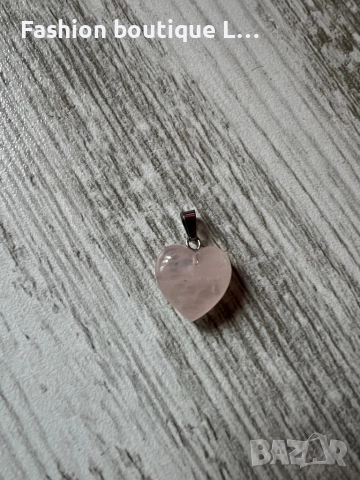 Висулка за колие розово кварцово сърце 🩷, снимка 5 - Други - 52412488