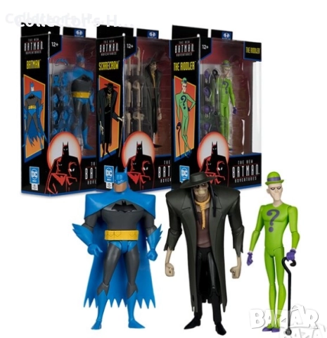 McFarlane Toys DC Direct The New Batman Adventures сет 6 екшън фигурки: Батман, Плашилото Ридлър и, снимка 18 - Колекции - 52077048