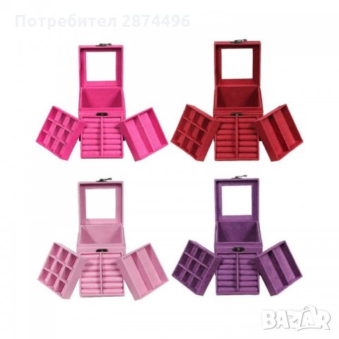 1754 Кутия за бижута на три нива, снимка 2 - Подаръци за жени - 35737943