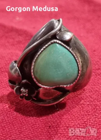 Сребърен пръстен с тюркоаз 