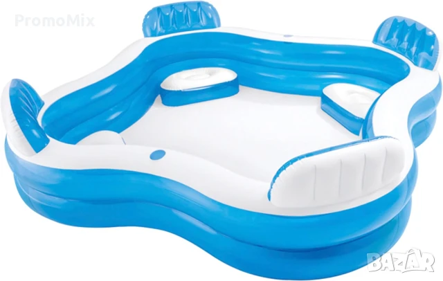 Надуваем басейн Intex 56475NP Swim Centre Family Lounge Pool 229 х 66 см  4 седалки, снимка 6 - Басейни и аксесоари - 51215975