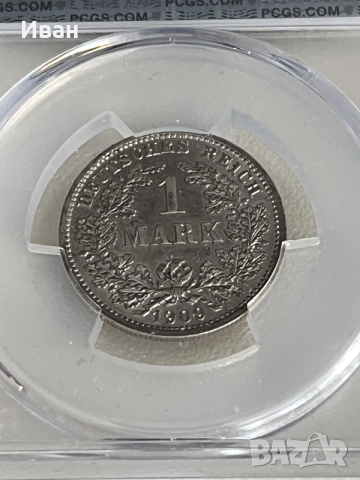 1 марка 1909г”D”- MS62 сребро, снимка 4 - Нумизматика и бонистика - 56394571