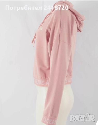 Дамски суичър/ анорак/ hoodie Oceans apart - памук и модал, снимка 2 - Спортни екипи - 52575067