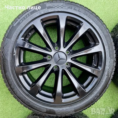 Продавам 4бр 17-ки джанти с всесезонни гуми за Мерцедес W203,W204, снимка 4 - Гуми и джанти - 55772733