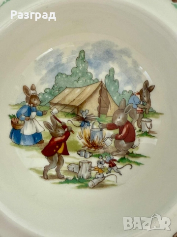Детска чиния Royal Doulton Bunnykins, снимка 5 - Чинии - 52348666