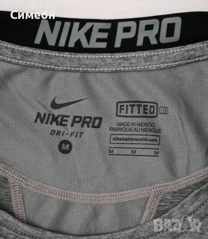Nike PRO DRI-FIT оригинална тениска M Найк спортна фланелка, снимка 3 - Спортни дрехи, екипи - 44303848