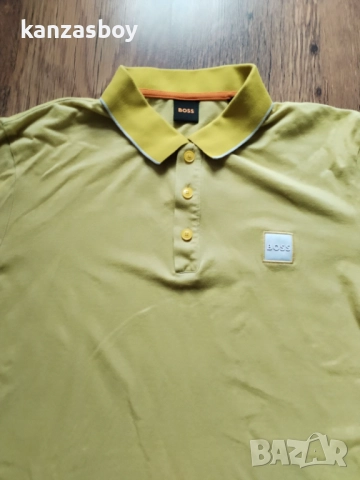 BOSS Mens PeOxford Oxford-Cotton Polo Shirt with Logo Badge - мъжка тениска р-р XL, снимка 3 - Тениски - 52334901