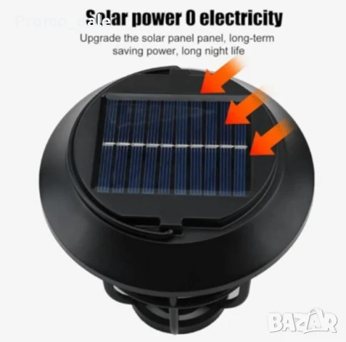 Винтидж сензорна соларна лампа с три режима на работа, снимка 4 - Други - 51239393