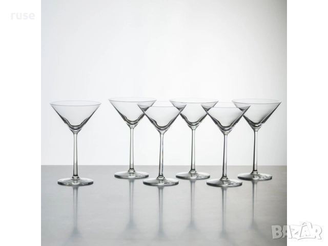 НОВИ! Комплект чаши за Мартини коктейл 6 броя, снимка 2 - Сервизи - 52519300