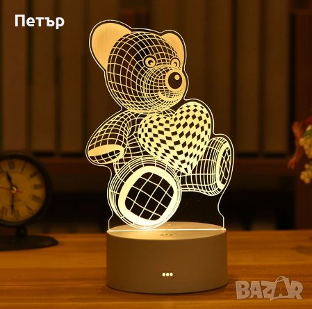 3D LED нощна лампа 12 модела, лед лампа, love, happy birthday в Настолни  лампи в гр. София - ID37442632 — Bazar.bg