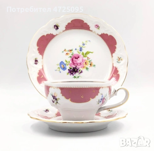 Троен порцеланов сет, снимка 3 - Чаши - 53784277