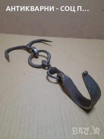 Соц Стар Ръчно Кован Ченгел За Дране На Животни., снимка 6 - Антикварни и старинни предмети - 48577083