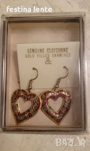 Емайлирани,винтидж обици, снимка 3 - Обеци - 52455924