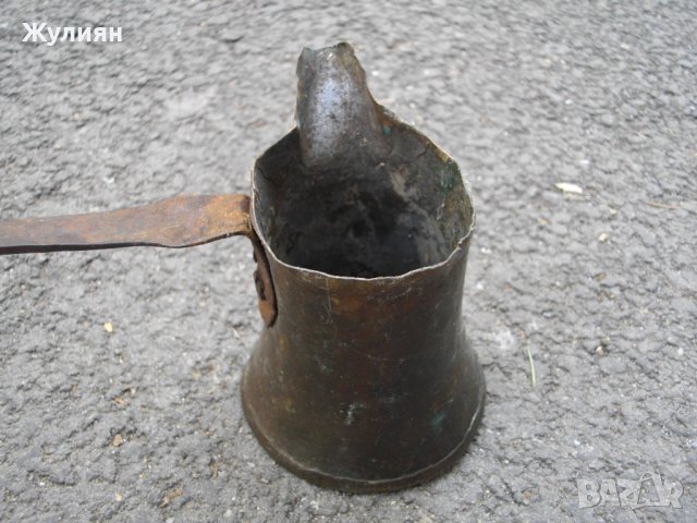 АВТЕНТИЧНО МЕДНО ДЖЕЗВЕ БАКЪРЕНО КАФЕНИК КАФЕ ПЯСЪК, снимка 4 - Антикварни и старинни предмети - 44228773
