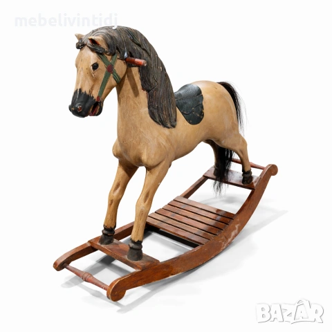 Винтидж дървено люлеещо се конче, снимка 2 - Други - 53557804