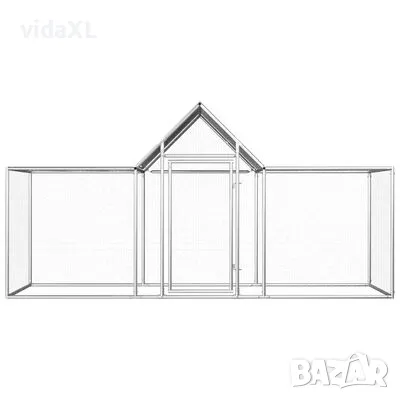 vidaXL Птичарник, 3x1x1,5 м, поцинкована стомана(SKU:144559), снимка 2 - Други стоки за животни - 48782359