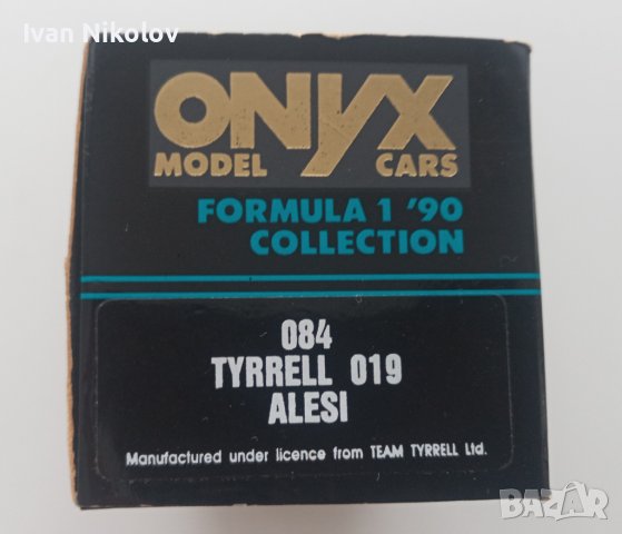 1/43 Tyrell-Ford 019 Jean Alesi by Onyx с автограф от Алези!, снимка 5 - Фен артикули - 41462849