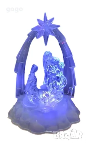 Коледна светеща фигурка „Сцена от Рождество Христово“, снимка 4 - Декорация за дома - 47912190