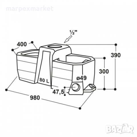 Пасищна поилка за крави - WT80, снимка 3 - Крави - 44631939