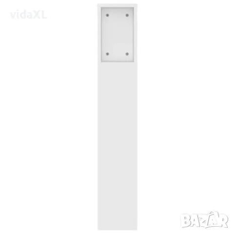 vidaXL Табла за легло тип шкаф, бяла, 140x18,5x104,5 см, снимка 4 - Шкафове - 56147893