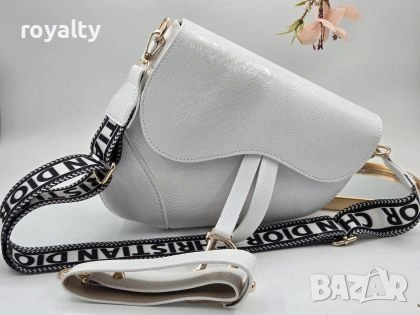 Christian Dior Бяла Дамска Кожена Чанта Диор 
