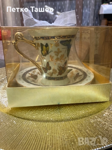 порцеланова чаша с чинийка, снимка 2 - Сервизи - 52907722