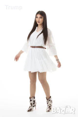 - 20% Елегантна рокля с колан, снимка 2 - Рокли - 51386290