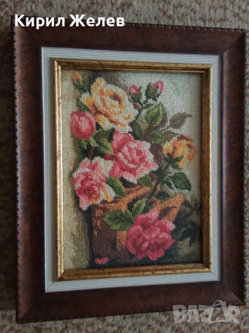 Картина стара дървена гоблен 42817