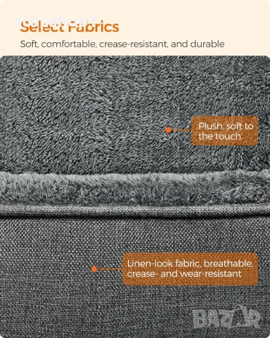 Легло за кучета Feandrea, легло за домашни любимци с ленен вид, разтегателен диван за кучета с повди, снимка 6 - За кучета - 53771507