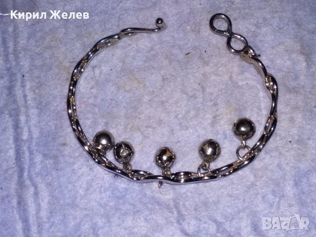 СРЕБРИСТА АЖУРНА РЕТРО ГРИВНА от НЕРЪЖДАЕМА СТОМАНА с КАМБАНКИ / ЗВЪНЧЕТА 38315, снимка 7 - Гривни - 41148038