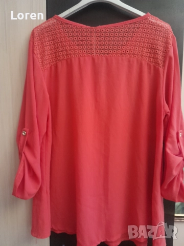 Ново!Блуза тип риза в керемидено розов цвят, снимка 10 - Ризи - 52645819