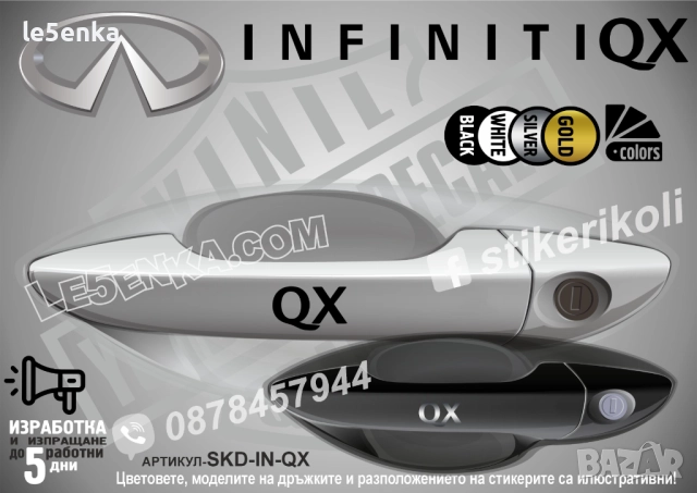Infiniti QX стикери дръжки SKD-IN-QX