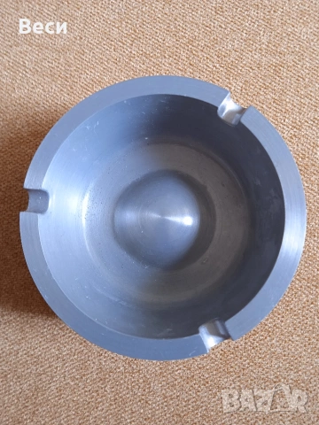 Метален пепелник с кожен ринг, снимка 3 - Други - 53653538