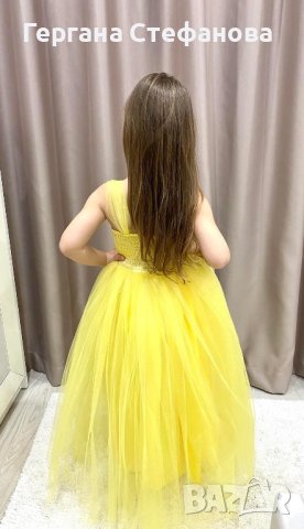 Прелестна рокля в жълто  Размери -4г.6г.8г.10г.12г. Цена -55 лв, снимка 4 - Детски рокли и поли - 40587229