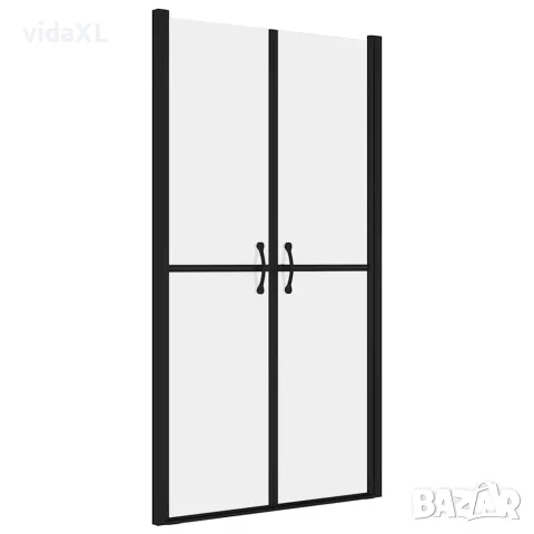 vidaXL Врата за душ, матирано ESG стъкло, (93-96)x190 см