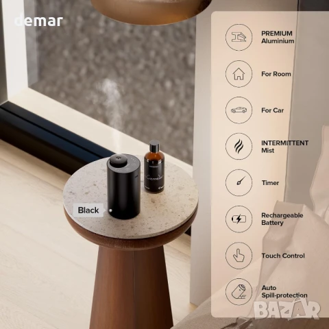 Безводен ароматерапевтичен дифузер за етерични масла Airversa, 3 нива, ментово зелен, снимка 4 - Други стоки за дома - 50600693