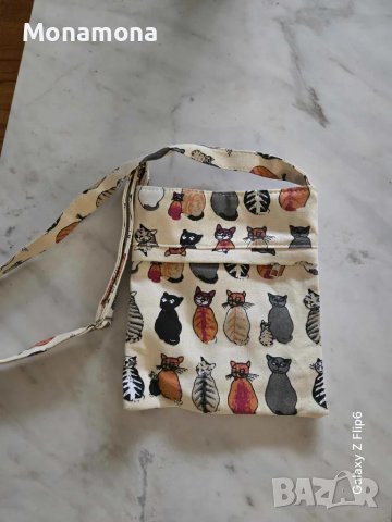 РАЗПРОДАЖБА Сладурска чанта с котки