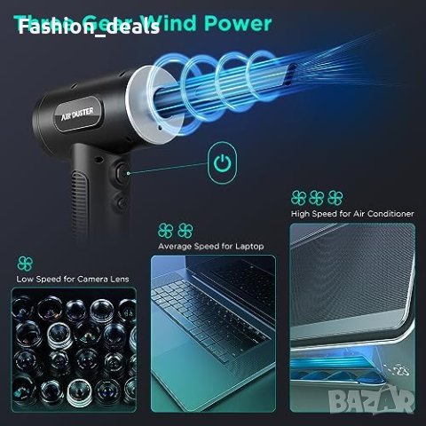 Нова Преносима мощна прахосмукачка без кабел вентилатор за сгъстен въздух Чисти електроника, снимка 3 - Други инструменти - 42182438