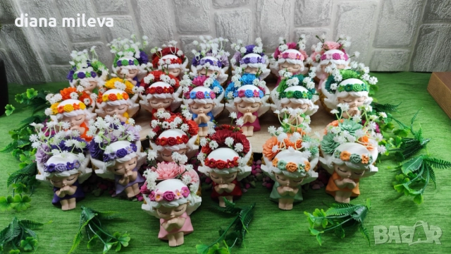 Ангелчета с цветя!!, снимка 9 - Декорация за дома - 52183081