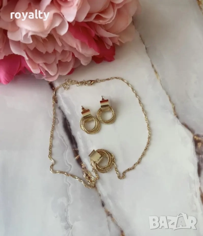 Сет/Комплект JL Golden Sand, снимка 4 - Колиета, медальони, синджири - 52837772